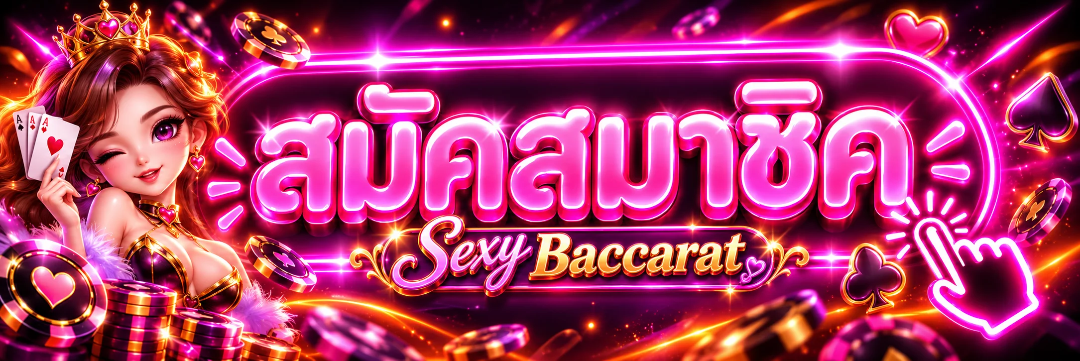 ปุ่มสมัครและทางเข้า Sexy Baccarat ที่ตรวจโดเมนแล้ว